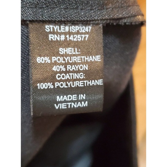 Iris Los Angeles Women's Black Faux Leather Skater Wrap Skirt Size Large - Picture 15 of 16